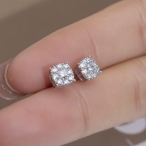 Pendientes de Diamantes Redondos de Oro Sólido de 18K para Mujer, Color G, Certificados por IGI, Joyería Clásica de Compromiso - Product Image 5