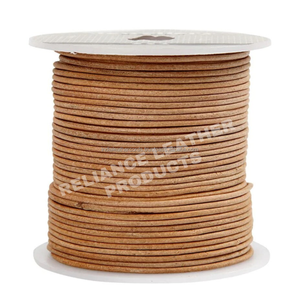 Qualité supérieure 1.0 MM cordon en cuir rond naturel chaîne en cuir véritable pour artisanat collier à faire soi-même Bracelet perles approvisionnement - Product Image 1