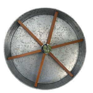 Bandeja rectangular grande de metal galvanizado con asas de cuerda, bandejas decorativas apilables para almacenamiento, estilo rústico, para uso en el hogar y hoteles. - Product Image 5