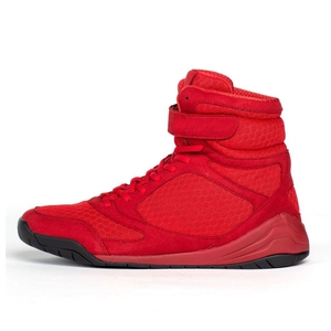 Fabricant professionnel de chaussures de boxe pour hommes, semelle en caoutchouc, respirantes, haute tige, chaussures de lutte respirantes pour hommes, puissance et vitesse. - Product Image 5