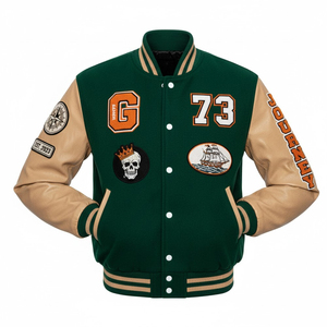 Wholesale Custom Long Sleeve Baseball Wool Varsity Jacket For <b>Boys</b> High Quality Wool Body Letterman Varsity Jackets - Product Image 1