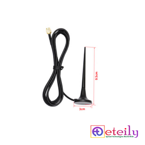 Antena Magnética de Goma Eteily 3G 3dBi con Cable RG174 (3 Metros) + Conector Macho para Aplicaciones de Comunicación Vehicular de 4 Bandas - Product Image 2