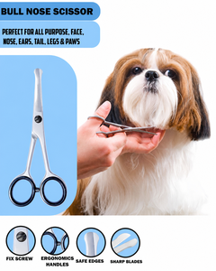 Pet Grooming <b>Scissors</b> Set <b>Dog</b> Hair Cutting Tools With Case Professional <b>Dog</b> Grooming <b>Scissors</b> With Comfortable Grip Handle - Product Image 5