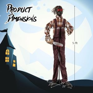 ของตกแต่งฮาโลวีนหุ่นยนต์ผีสิงส่ายได้พร้อมไฟและเสียง - Product Image 5