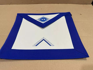 Tablier d'Officier de Loge Maçonnique Bleu 2025 de Haute Qualité, Écologique, Fait sur Mesure, Brodé à la Main, Maître Vénérable Personnalisé - Product Image 6