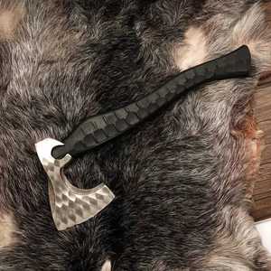 High Carbon Steel Viking Style Tomahawks Handcrafted Industrial Grade Camping <b>Axe</b> Wooden <b>Handle</b> Leather Sheath THEWIZ CRAFTS - Product Image 6