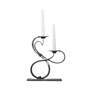 Heart Shape Metal Candle Holder Decorative Double Tea Light Stand for Wedding and Home Decor - Product Image 2