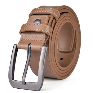 Pure Genuine Leather Solid Belts with Alloy Plate Buckle Genuine Leather Printed Pin Buckle Belts Low Price - Product Image 1