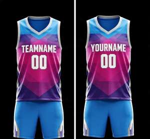 Conjuntos de Camisetas de Baloncesto de Verano para Hombre, Tallas Grandes, Personalizadas con Impresión por Sublimación y Bordado, Malla de Alto Rendimiento, Venta al Por Mayor - Product Image 4