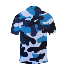 Polo pour homme bleu marine camouflage urbain à manches courtes, t-shirt de golf décontracté imprimé - Product Image 5