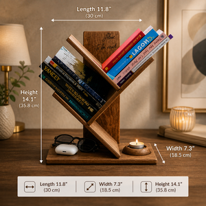 Modern <b>Wall</b> <b>Mounted</b> Wooden Single Book <b>Shelf</b> Organizer | Handmade Durable X-shaped <b>Wall</b> <b>Shelf</b> Space Saving Home Decor Living - Product Image 3