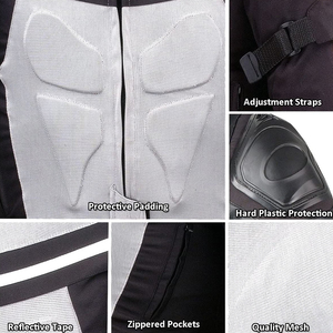 Men's Motorcycle <b>Racing</b> <b>Jacket</b> Full Sleeve Color Blocked Windproof Breathable Nylon/Cotton 220g Textile for All Seasons Wear - Product Image 6