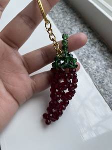 Fashion Embroidery Beaded Keychain Handmade Statement Accessory for <b>Purse</b> <b>Backpack</b> Luggage and Car Keys - Product Image 3