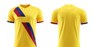 เสื้อฟุตบอลแขนสั้นคอกลมสำหรับผู้ใหญ่ แห้งเร็ว ผลิตจากโพลีเอสเตอร์ 100% ระบายอากาศได้ดี พร้อมรับสกรีนโลโก้ ชุดยูนิฟอร์มฟุตบอล - Product Image 4