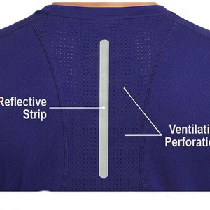 Camiseta Deportiva para Hombre, Ajustada, Reflectante, 100% Poliéster, para Running y Fitness al Aire Libre - Product Image 4