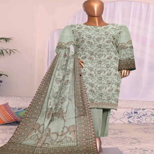 ชุด Kurta สำหรับผู้หญิง-ขายทั้งสนามหญ้าปากีสถานและอินเดีย3ชิ้นพร้อมพิมพ์ดิจิตอลโดย AF แฟชั่น salwar kameez dupata - Product Image 2