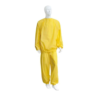 Combinaison de sauna violette pour hommes, manches longues, col rond, taille élastique, fibre de polyéthylène, vêtements d'entraînement toutes saisons - Product Image 3