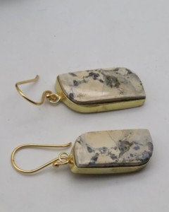 Natural Agate <b>Hoop</b> Earrings with German <b>Silver</b> – Handmade Gemstone <b>Hoop</b> Jewelry for Women - Product Image 5