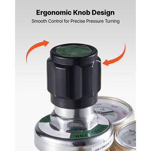Juego de Reguladores de Oxígeno y Acetileno - Manómetros de Gas para Soldadura de 0-4000 PSI y 0-400 PSI, Entrada CGA 540/CGA 510, Acero - Product Image 6