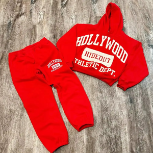 Ensemble de survêtement streetwear premium effet vieilli, personnalisable, en coton épais vintage, comprenant un sweat à capuche oversize et un pantalon de jogging pour homme - Product Image 5