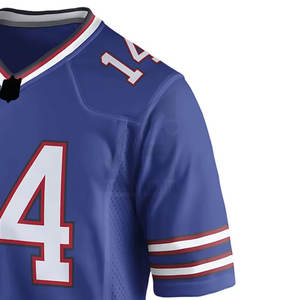 Maillot de football américain à prix abordable, service OEM, dernier design, respirant, séchage rapide, couleur unie - Product Image 4