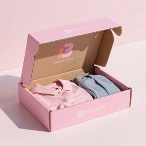 Wholesale Custom Logo Clothing Shipping Box Black Corrugated <b>Paper</b> <b>Packaging</b> Box Manufacturer Supplier Factory - Product Image 5