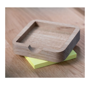 Classic Wood Note Pad Holder Office Desk Organizer and School <b>Card</b> Note Holder Sticky Pad Holder - Product Image 2