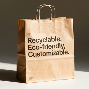 Bolsas de Compra Ecológicas Kraft al por Mayor, Bolsas Personalizadas Impresas, Proveedor Boxit.pk - Product Image 1