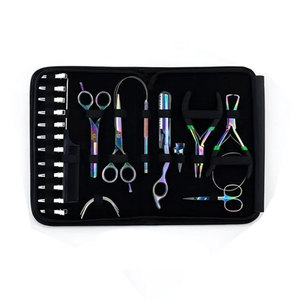 High Quality Hair Extension Tool Kit With Extension Pliers Pulling Hook Loop <b>Needle</b> Silicone <b>Beads</b> Thread Clips For Professional - Product Image 1