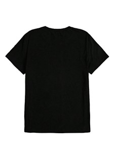 เสื้อยืดผู้หญิงสีดำประดับโบว์เพชร คอวี แขนสั้น ผ้าเจอร์ซีย์คอตตอนลำลอง ลายธงชาติอเมริกา - Product Image 3