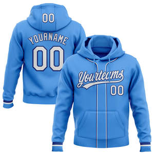 Sweat-shirt à capuche brodé personnalisé pour homme, bleu Canada 28, avec fermeture éclair et poche, coupe classique, pour l'automne, respirant et anti-humidité - Product Image 3