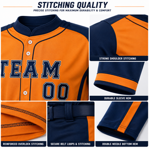 Contraste de couleurs, respirant, antibactérien, séchage rapide, uniforme de baseball, vêtements d'équipe, polyester, logo personnalisé, OEM - Product Image 6