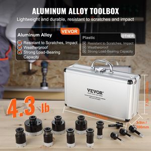 Set di punte diamantate 11 pezzi 6/8/10/20/25/28/32/35/45/50/65mm Dry Wet Diamond Diamond Saw Kit 5/8 "-11 connettore custodia - Product Image 5