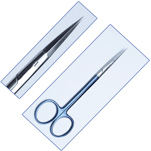Tijeras de Disección Delicadas Tebbetts, Curvas, Dentadas, Supercut, Manuales, de Acero Inoxidable, Quirúrgicas, con Certificación CE, JI-9060B - Product Image 3