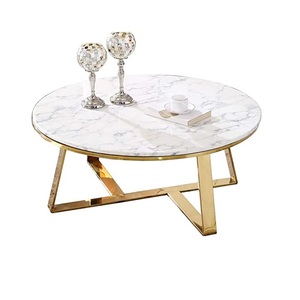 Contemporary Metal Coffee <b>Table</b> With <b>Marble</b> <b>Top</b> Elegant Furniture Addition For Modern Hospitality Interior Projects - Product Image 6