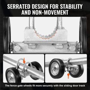 Kit per Cancello Scorrevole Resistente con 6 Ruote Universali Regolabili, Sistema Premium per Cancelli Scorrevoli - Product Image 5
