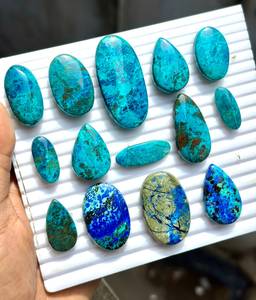 Fournisseur d'usine de pierres précieuses Azurite, prix du marché pour la fabrication de bijoux, pierres en vrac - Product Image 1