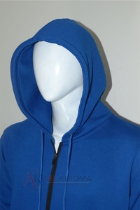 Ensemble de survêtement unisexe décontracté bleu roi avec sweat à capuche et pantalon de jogging, 100% coton biologique molletonné 140g, respirant, antistatique, étiquette personnalisée, vente en gros - Product Image 3