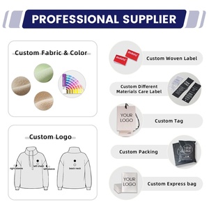 Factory Tech Men's High Quality Brushed Fleece Hoodie Embroidered Knitted <b>Jumper</b> With Kangaroo Pocket Autumn Print Pattern - Product Image 5