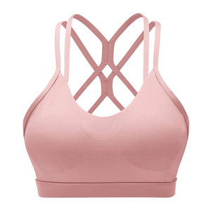 <b>Top</b> Trendy Premium Breathable Comfortable Fit Women Sports Bra with Custom Packaging Front Logo Wholesale OEM Service for Sale - Product Image 1
