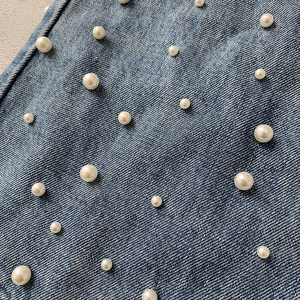 กางเกงยีนส์ทรงหลวมแบบวินเทจสำหรับผู้ชาย สไตล์ OEM พร้อมโลโก้แบบกำหนดเอง  ผ้าหนา  ตกแต่งลายปะติด  ทรงสลิมฟิต  ไซส์ใหญ่พิเศษ - Product Image 4