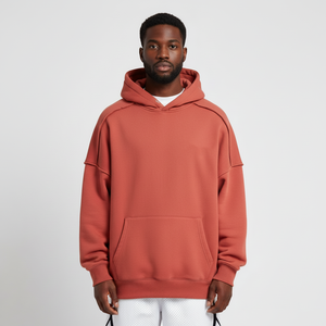 Vente en gros de sweats à capuche pour hommes en molleton 100% coton, surdimensionnés, épais, pour l'hiver, avec fermeture éclair, impression personnalisée en relief et broderie 3D - Product Image 6