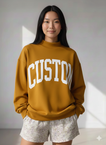 Sweat-shirt personnalisé pour femme, écologique, respirant, imprimé, brodé, col montant, manches longues, couleur personnalisée, vêtements d'hiver - Product Image 4