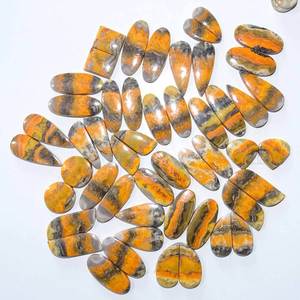 Vente en gros de paires de pierres précieuses en jaspe abeille naturel, magnifiques et de qualité supérieure, pour boucles d'oreilles, pierres précieuses en vrac - Forme et taille personnalisables - Product Image 4