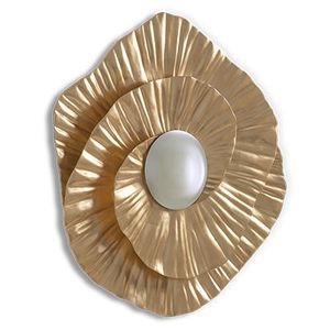 Espejo de Pared Metálico Contemporáneo con Diseño Ondulado Irregular, 6mm de Grosor, Ligero, Duradero, con Borde Enmarcado, Decoración de Pared de Diseño Moderno - Product Image 5