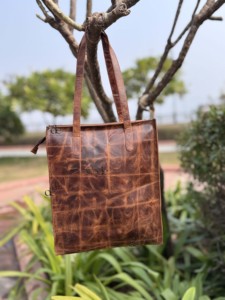 Nouveauté : Sac à main en cuir Crunch pour femme, sac de shopping en cuir, collection élégante et unique, sac à bandoulière, sac à main multi-usages - Product Image 3
