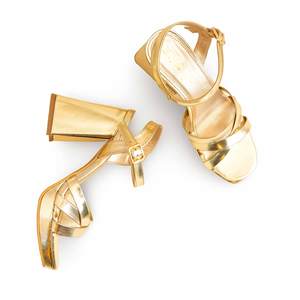 Sandale à talon formelle dorée pour femmes FR5415 - Product Image 1