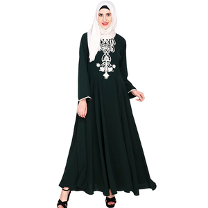 2026 Women's Summer Casual Plus Size Breathable Solid Color Windproof Customizable Islamic Muslim Abaya <b>Dress</b> - Product Image 1