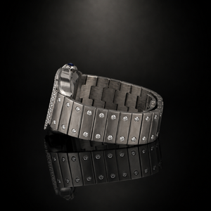 Nouvelle Arrivée Montre Mécanique Analogique Premium Verre Carré Demi-Sertie de Diamants Moissanite Style Hip Hop Luxueux Haute Qualité - Product Image 2