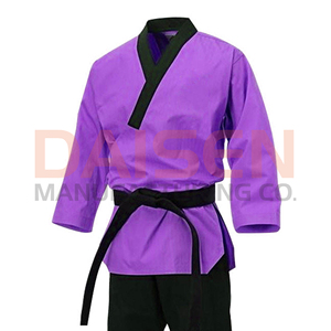 Purple Taekwondo Uniform <b>Kids</b> Cotton Martial Arts Wear Black <b>Belt</b> Included Regular Fit Unisex Children's Sportswear - Product Image 5